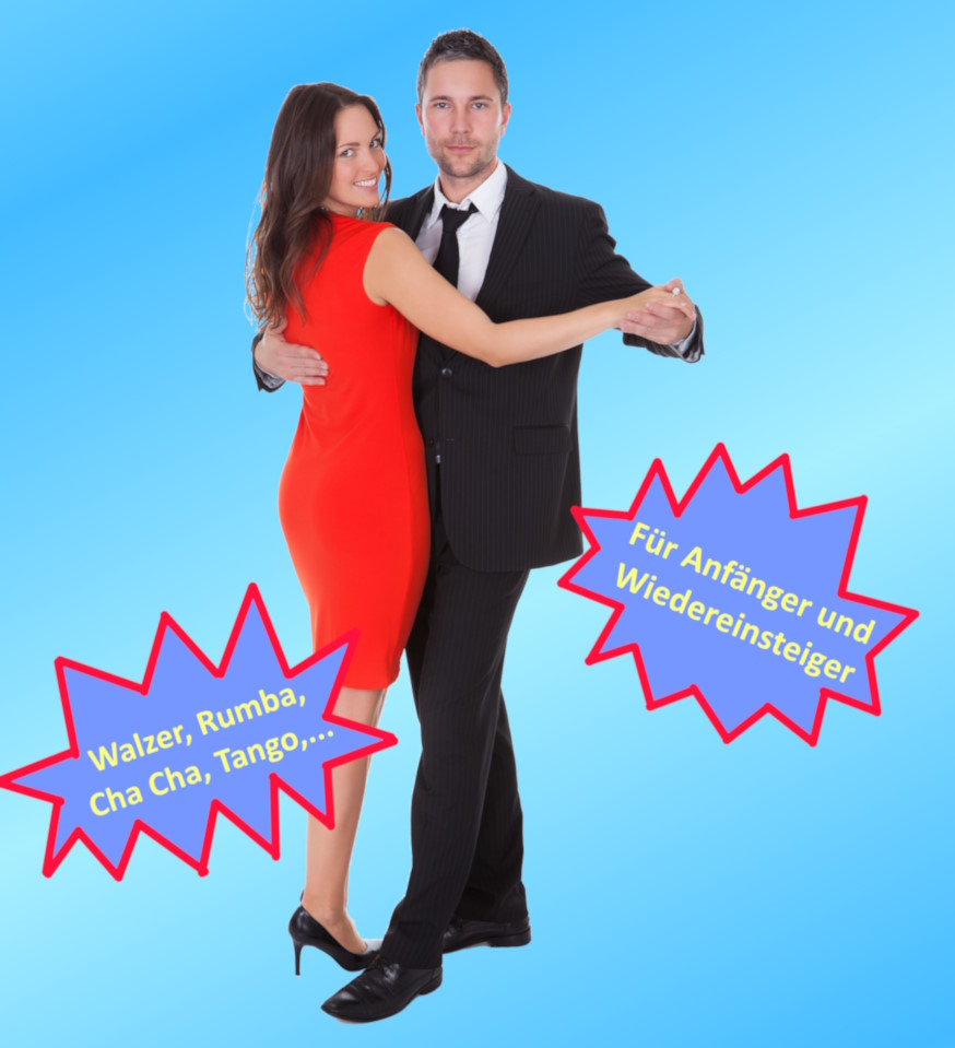 Flyer Anfängergruppe 2023 Titelseite mit Tanzpaar
